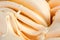 Close up of orange cream whipped. Vanilla creamy ice cream