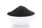 Close-up of Organic black cumin  Nigella sativa or kalonjion a ceramic white bowl. Pile of Indian Aromatic Spice.