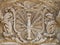 Close up of ornate, shield on historical building, Syracuse, Sicily