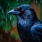 close up of outdoor crow bird