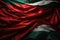 Close-up of Palestinian flag. Patriotic concept about Palestine with national flag.