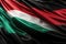 Close-up of Palestinian flag. Patriotic concept about Palestine with national flag.