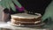 Close-up, Pastry Distributes Milk Cream on Cake