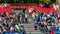 Close Up Of People Crowd Supporting Their Favorite Player During Tennis Match