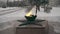 Close up of perpetual fire in winter season. Eternal flame burning in memory of those killed in Second World War.