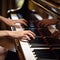 Close Up of Person Playing Piano