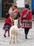 Close up of Peruvian women in authentic dress