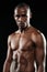 Close-up photo of afroamerican boxer resting after fight