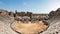 Close up photo of Amphi theatre in Side ancient city in Manavgat, Antalya