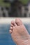 Close up photo of bare toes