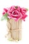 Close-up photo of handmade rose flowers.