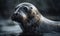 close up photo of hooded seal on blurry background of its natural habitat. Generative AI