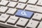 Close-up photo of laptop keyboard on table in