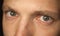 Close up photo of man eyes