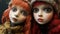 Close Up Photo Of Realistic Red-haired Doll Doppelgangers