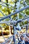 close-up photo of rope climbing net on playground