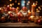 Close-up photo of traditional Saint Nicholas Day treats like gingerbread and marzipan, arranged festively on a wooden table, warm