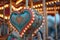 A close-up photo of a vibrant merry-go-round with dazzling lights, adding a touch of magic to the scene, A dreamy carnival
