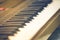 Close up piano or electone keyboard.