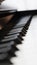 Close-up piano keyboard with selective focus. 3d rendering