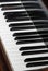 Close-up of piano keyboards