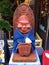 Close up picture of a smiling Billiken statue in Osaka