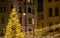 CLOSE UP: Picturesque Christmas tree is lit up in the main square of Vienna.