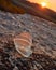 Close Up of a Piece of Glass in the Sunset