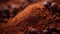 A close up of a pile of cocoa beans and chocolate, AI