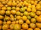 Close-up pile of Fresh oranges fruit (Sai Nam Phueng) or Tangerine orange in Thailand