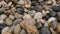 A close-up of a pile of pebbles