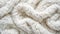 A close up of a pile of white fluffy yarn, AI