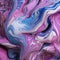 Close up of pink and blue swirled liquid