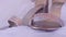 Close up of Pink Shiny Glitter Wedding Heels