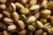 Close up Pistachio Background Nutty Delights. Generative AI