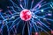 Close-up plasma ball lights