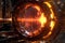close-up of plasma swirling inside fusion reactor
