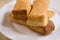 Close up of a plate of bisquit typical andean food region, sponge biscuits of Cayambe, Ecuador