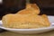 Close up of a plate with bisquit typical andean food region, sponge biscuits of Cayambe, Ecuador in a blurred background