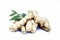 Close up of popular Indian & Asian raw organic herb or ayurvedic herb isolated on white i.e. Amba haldi or Mango ginger or white g