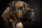 Close-up Portrait of an Adorable Boxer Dog. Generative AI