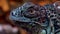 Close-up portrait of an adult iguana.exotic pets.