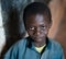 Close-up Portrait of African black Boy portrait inside of school classroom