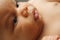 Close-up portrait of african newborn baby