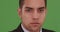 Close up portrait of Confident Latino businessman on green screen