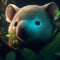 Close up portrait of cute baby wombats, tropical forest, Highly Detailed Illustration