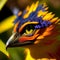 Close up portrait fantasy bird. Generative AI