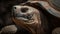 Close-up portrait of a Galapagos tortoise