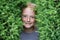 Close up portrait of a ginger smiling girl