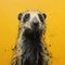 Close Up Portrait Of A Marmot: A Vibrant And Hyper Realistic Artwork